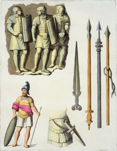 Uniform and weapons of Roman legionaries, from 